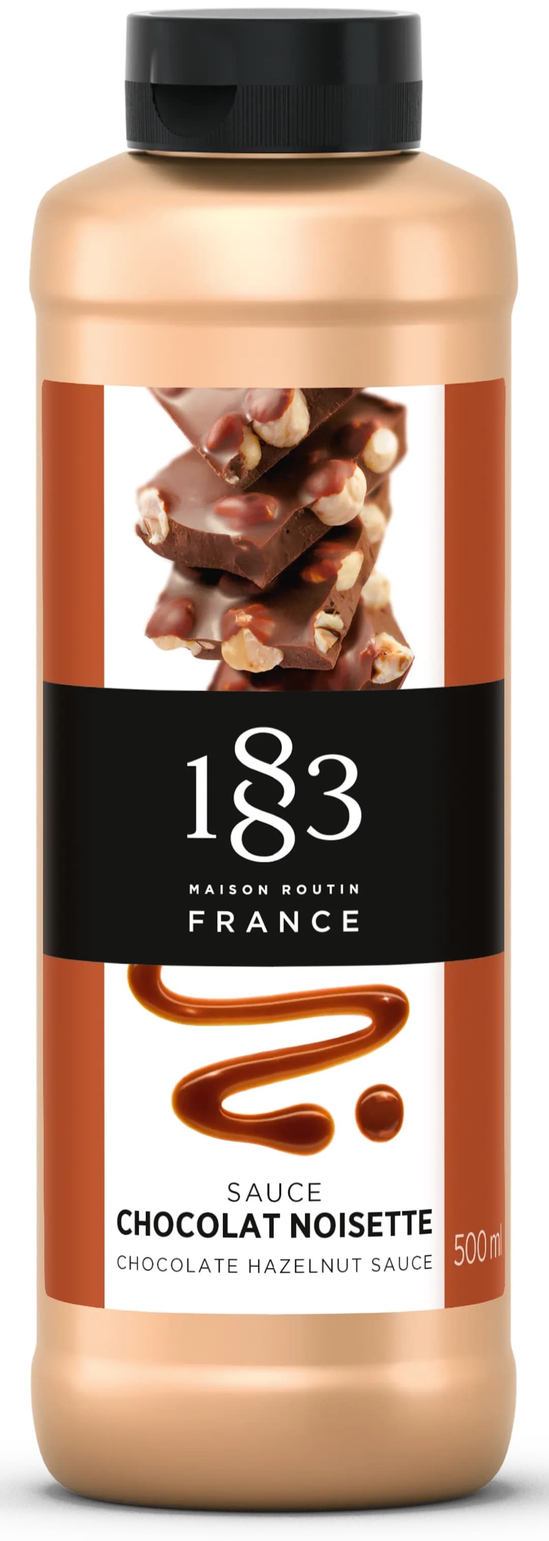 1883 Maison Routin Chocolate Hazelnut Sauce, 1 L Jug (Case of 2) - French Barista Sauce for Mochas & Drizzle