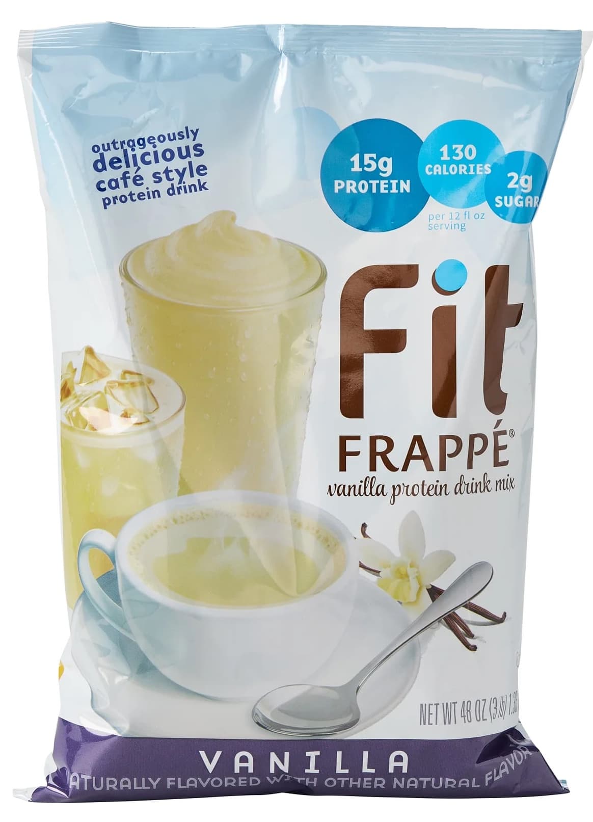Big Train Fit Frappe Vanilla Protein Beverage Mix Four 3 lb. Bags