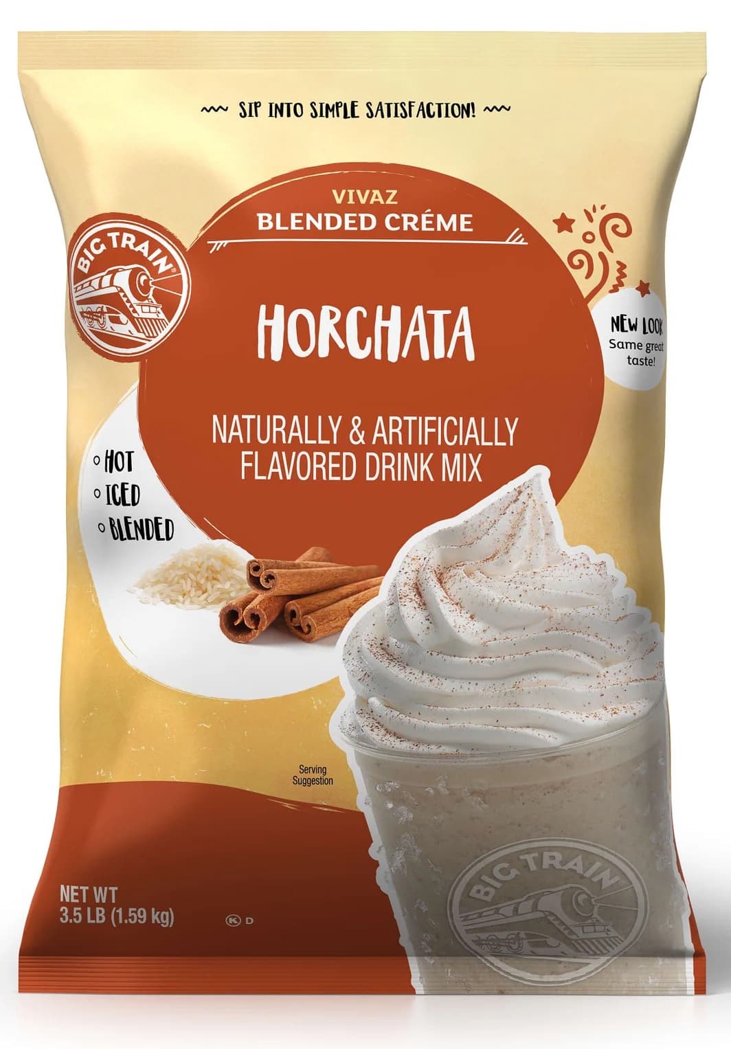 Big Train VIVAZ Horchata Mexican Inspired Drink Mix Five 3.5 lb. Bags