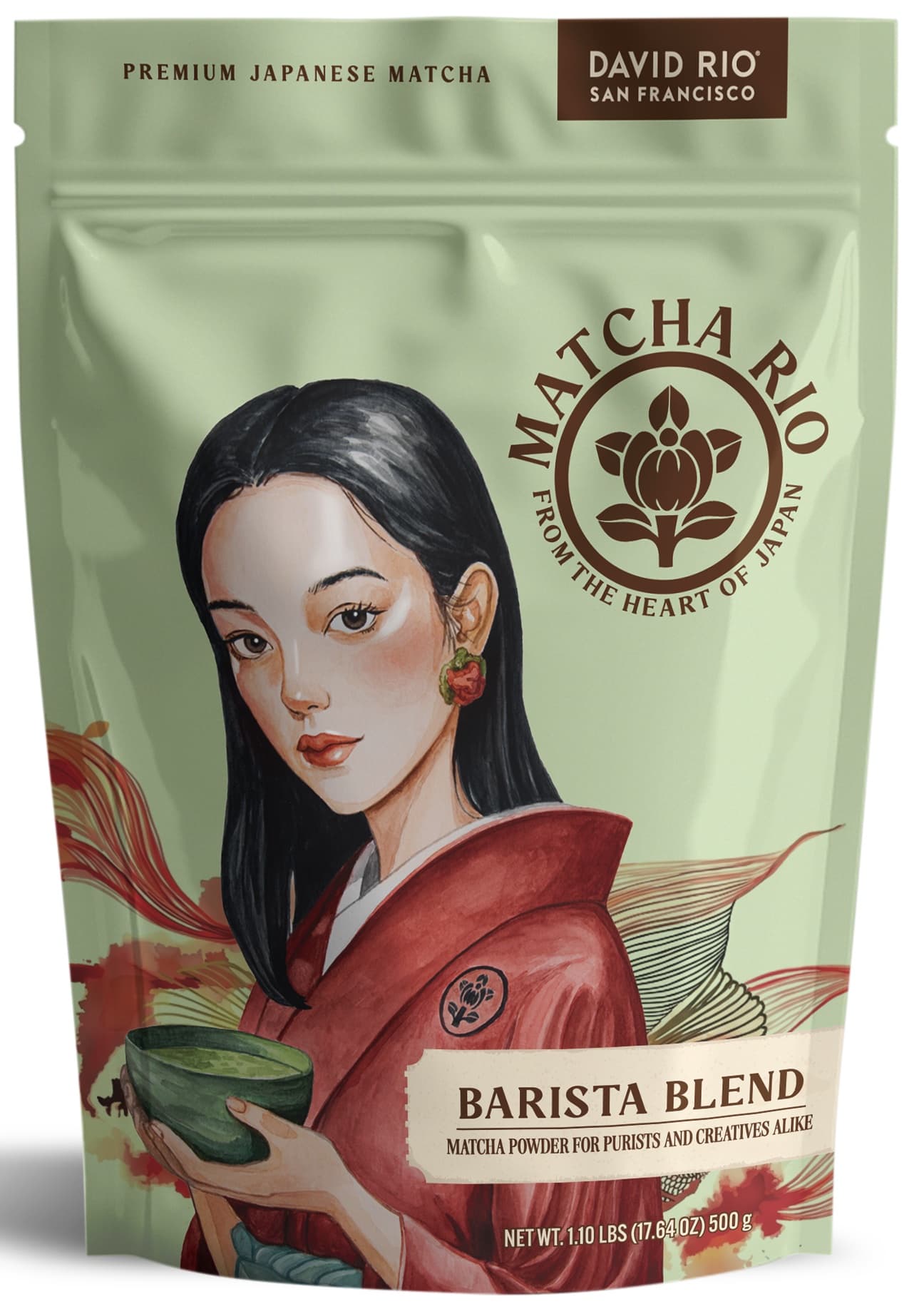 David Rio Matcha Rio Barista Blend, Four 1.1 Lb Bags