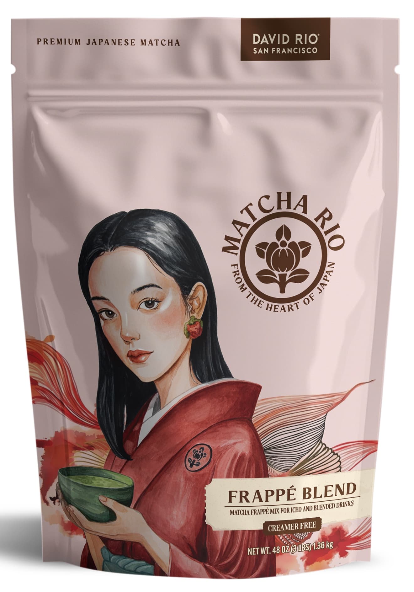David Rio Matcha Rio Frappe Blend Four 1.1 Lbs Pouches