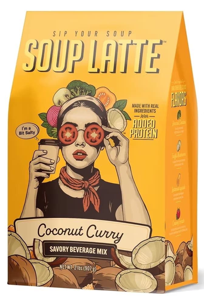 David Rio Soup Latte Coconut Curry Mix, 2 lb Bag (Case of 1) - Savory Menu Line, Just Add Hot Water