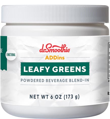 Dr. Smoothie ADDins Powdered Beverage Blend-In Leafy Greens, Six 32 Oz. Jars