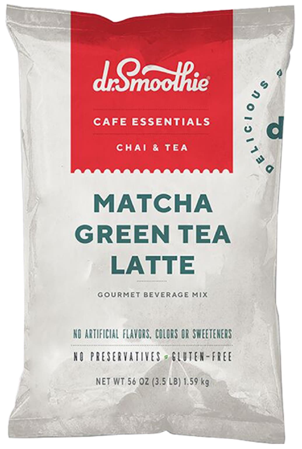 Dr. Smoothie Cafe Essentials Gourmet Beverage Mix Matcha Green Tea Latte Five 3.5 Lb. Bags