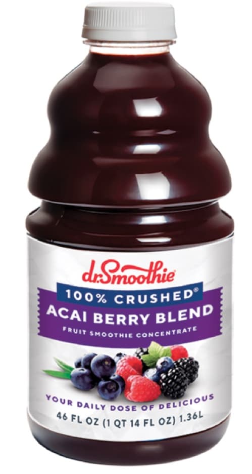 Dr. Smoothie 100% Crushed Acai Berry Blend, Six 46 oz Bottles