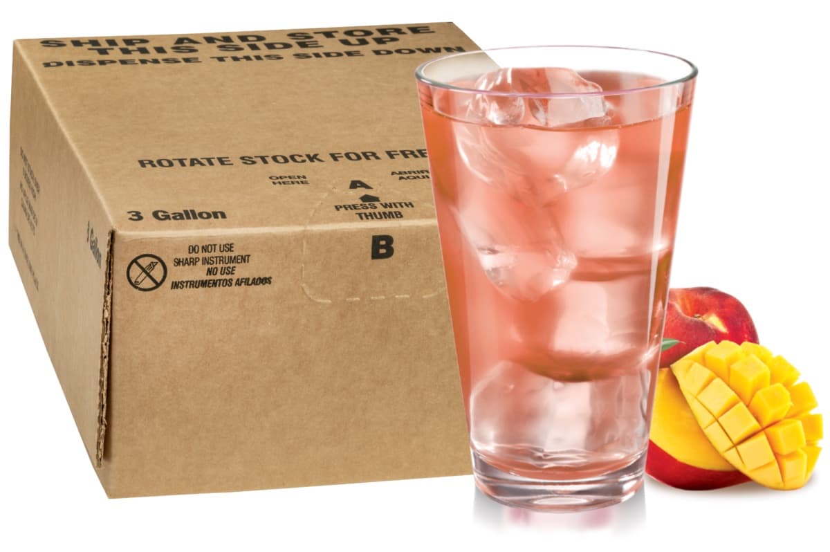 Dr. Smoothie Refresher Peach Mango, 3-Gallon Bag-in-Box - High-Volume Dispenser Format