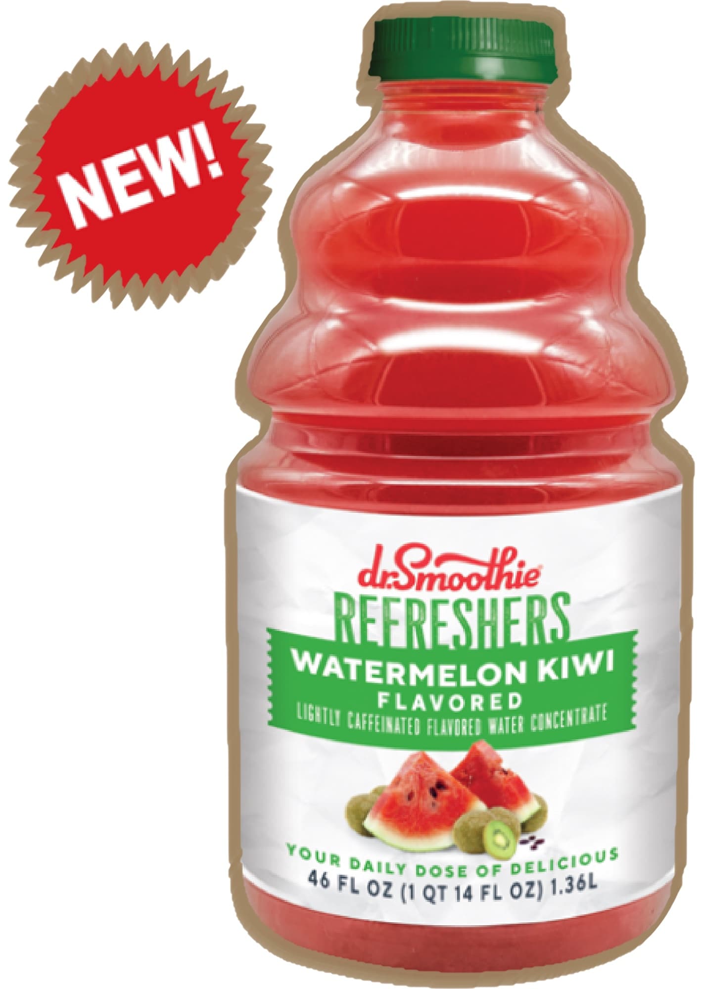 Dr. Smoothie Refreshers Watermelon Kiwi Six 46 Oz. Bottles