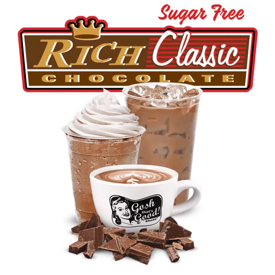 Gosh That's Good! Rich Classic Chocolate Sugar Free Powder Four 2 Lb. Cans