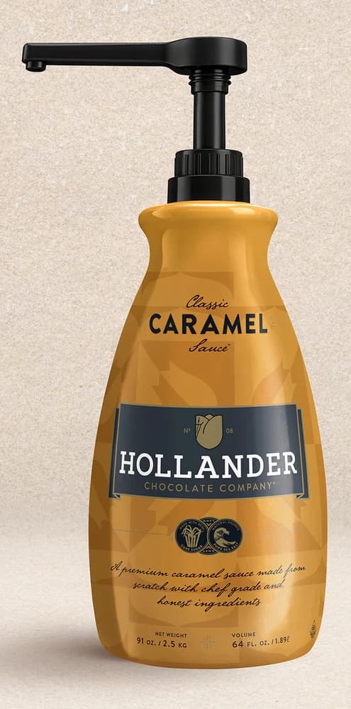 Hollander Barista Koffiebar Caramel Sauce Six 64 Oz. Bottle