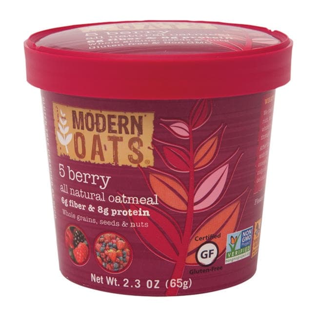 Modern Oats All Natural Oatmeal Cups, 5 Berry, 2.3 Ounce Cup (Pack of 12)