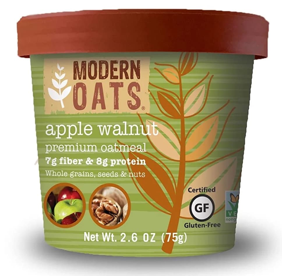 Modern Oats All Natural Oatmeal Cups, Apple Walnut, 2.6 Ounce Cup (Pack of 12)