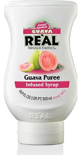Real Infused Guava Syrup Siz 16.9 Oz. Squeeze Bottles