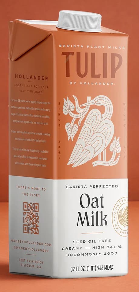 Tulip by Hollander Barista Oat Milk Twelve 32 Oz. Containers